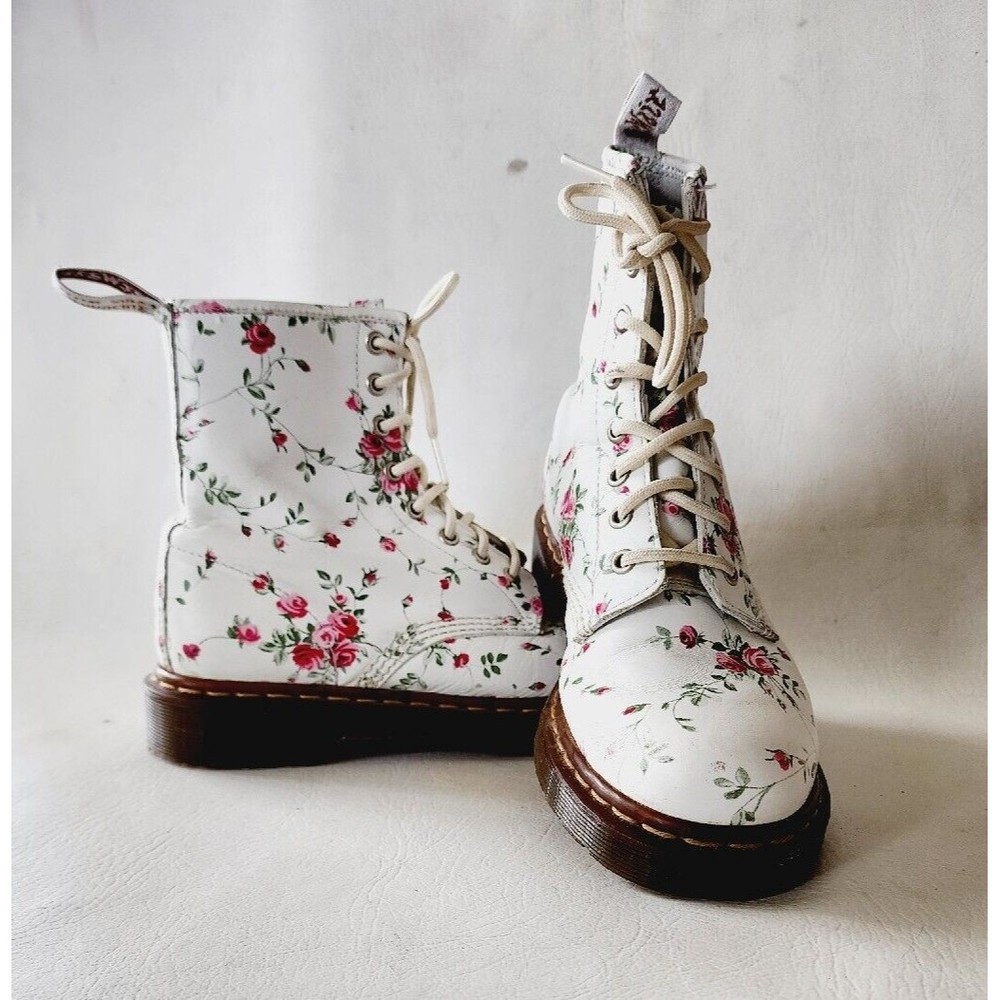 Dr Marten 1460 Portland Rose Combat Lace Up White RARE Limited Edition 8 - Picture 2 of 11